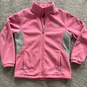 The North Face Pink and Gray Fleece Jacket